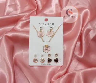 Retro Charming Bowknot Jewelry Set (11 pcs)